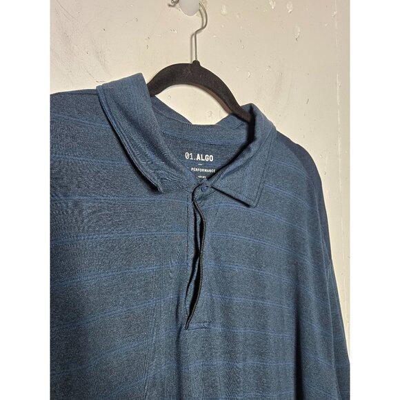 Algo Men's Navy Polo Shirt - Picture 3 of 9